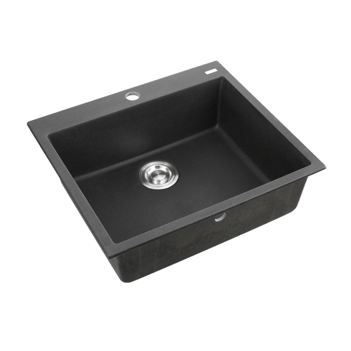 洛克單槽石盆(黑色）